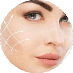 Fundo de mármore branco com destaque para tratamento com fios de PDO e fios de sustentação na clínica Harmodont em Sorocaba.