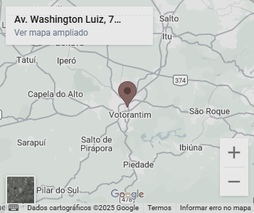 Localização da Harmodont em Sorocaba (Av. Washington Luiz). Clínica de Implante e Harmonização Facial que atende Sorocaba, Votorantim e região.
